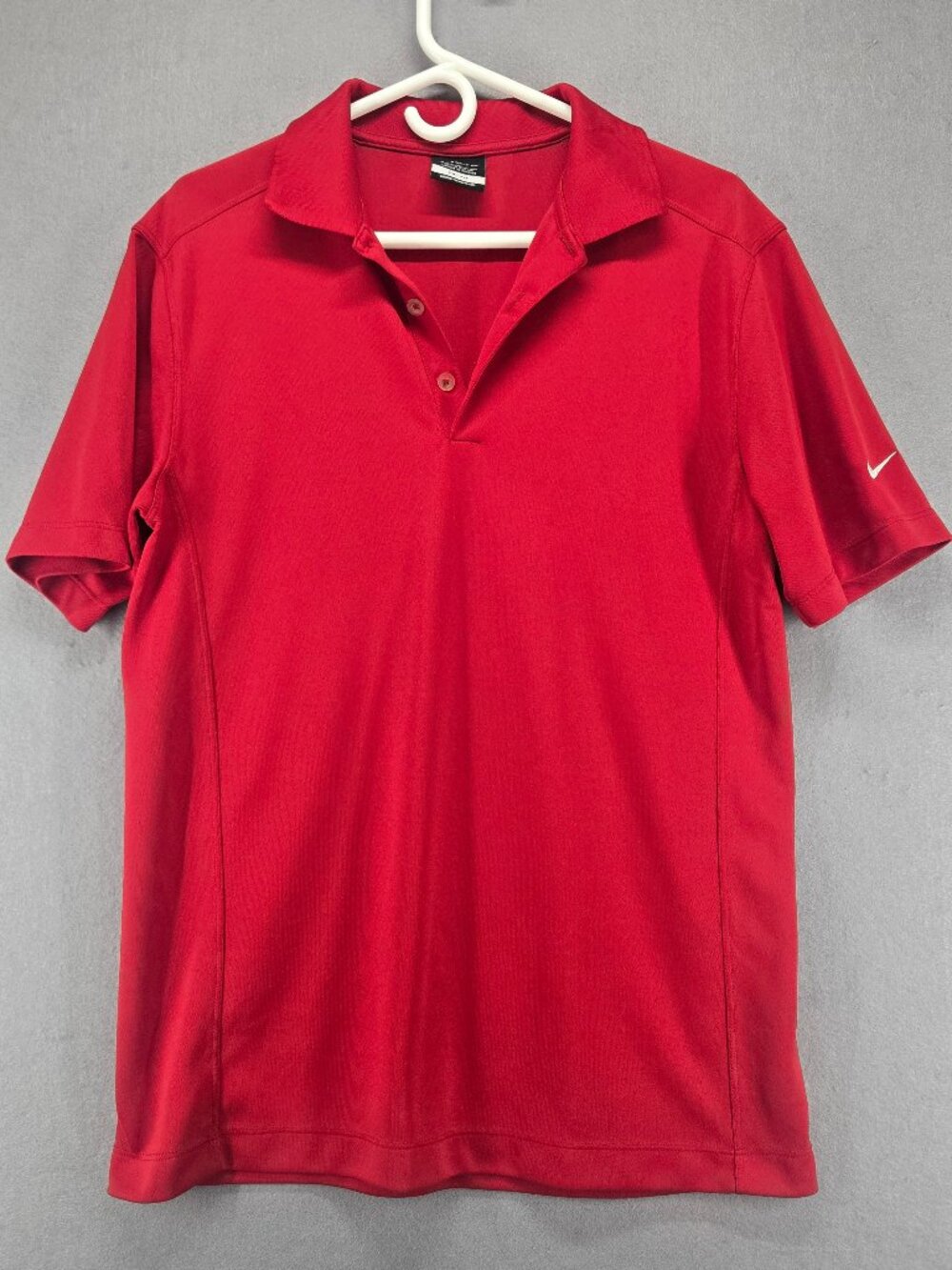 Nike Golf Dri-Fit Polo Shirt, Cherry Red, 3 button, Unisex, Medium